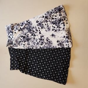 Two Black & White Skater Skirts